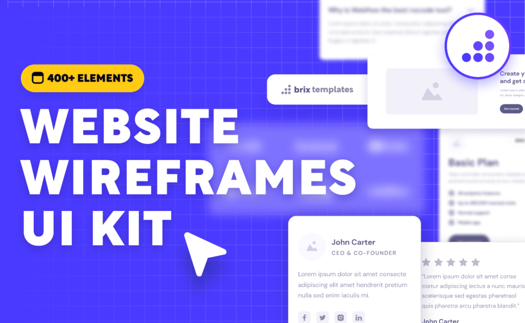 Website Wireframes UI Kit | BRIX Templates